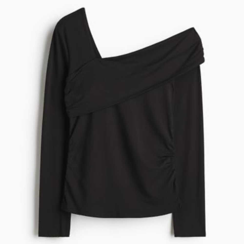 Draped One-Shoulder Top